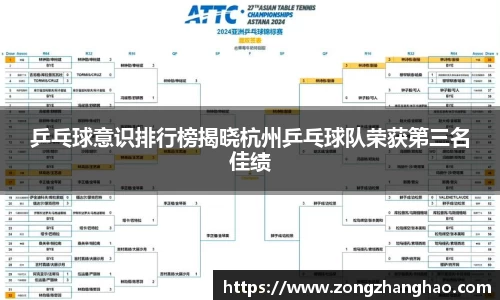 乒乓球意识排行榜揭晓杭州乒乓球队荣获第三名佳绩