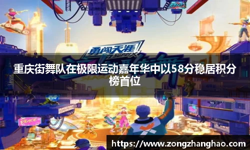 重庆街舞队在极限运动嘉年华中以58分稳居积分榜首位