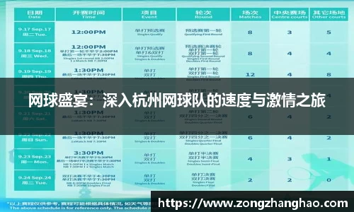 网球盛宴：深入杭州网球队的速度与激情之旅